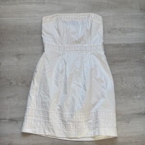 White House Black Market Strapless White Dress